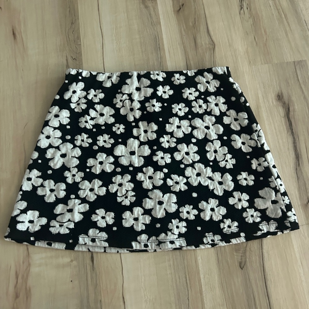 Urban Outfitters Black and White Embellished Mini Skirt